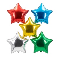 50 ballons étoiles en mylar métallisé de 18 pouces, auto-scellants, gonflables à l'hélium, couleur unie, 5 branches, pour mariage et fête
