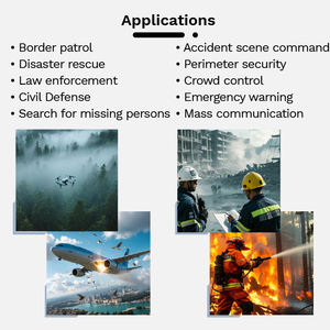 Sistema no tripulado de <span class=keywords><strong>altavoces</strong></span> para drones de alerta y Monitoreo de Incendios forestales con capacidad de transmisión de audio de largo alcance - Product Image 4