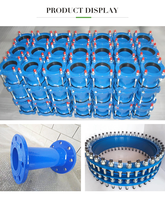Raccord universel en fonte ductile avec traitement de surface lisse, connexion à bride DN65-DN400, flexible