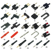 Adaptador de Conexión Eléctrico de 4mm y 2mm, Doble Cortocircuito, BNC/Horquilla/Pin/Macho-Hembra a Conector Banana