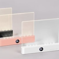 Lampe de lecture LED intelligente et moderne, veilleuse, 3 températures de couleur, gradation progressive, rechargeable par USB, écologique, noir rose