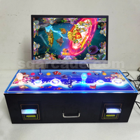 Machine de jeu de pêche portable 2 joueurs avec écran, 28/26 jeux en 1, LED clignotante, métal, 110/220V, accepteur de billets, garantie 1 an, version anglaise