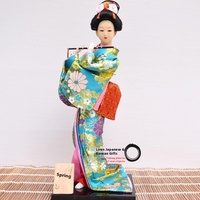 Figurine de Geisha de style japonais faite à la main, écologique, de 12 pouces, avec kimono, ornement en résine, décoration pour la maison, restaurant, Noël, cadeau
