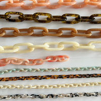 Porte-chaîne de lunettes de soleil en acétate de cellulose, breloque colorée, résine sans écart, coquille de tortue, accessoires et chaîne de lunettes