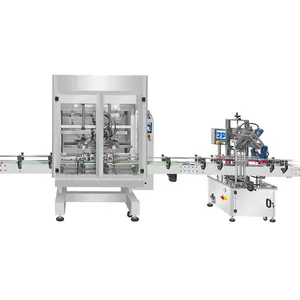 ماكينة الملء اللاصابية 1000 ملليلتر شبه الأوتوماتيكية للمحركات والزيوت الزيتونية السميكة في زجاجات الزيوت النباتية الصغيرة