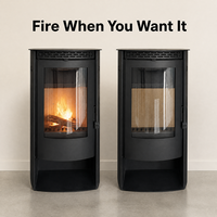 Vente flash : Poêle à bois à triple système d'aération, combustion propre pour salon