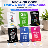 Support d'affichage NFC sans contact pour cartes cadeaux, avec fonction de lecture par tapotement, support de code QR, support de signalisation, code QR personnalisé, carte NFC avec code QR