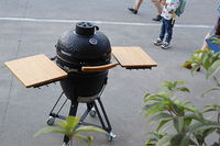 Vente flash - Barbecue Kamado en céramique de 26 pouces, couleur personnalisable, barbecue en acier inoxydable