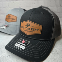 Casquette de camionneur unisexe avec logo personnalisé, patch en cuir gravé au laser, vente en gros pour entreprise de transport