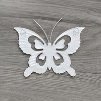 Décoration murale papillon en fer peint style bohème, ornements suspendus en métal artistique pour salon, patio, jardin