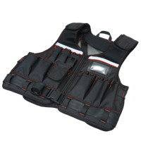 Zaino Porta Attrezzi Multiuso Resistente con Tasche Regolabili, Impermeabile, Striscia Riflettente, Schienale in Rete Traspirante, Disponibile OEM per Edilizia