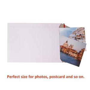 Benutzer definierte Größe Großhandel Weiß Recycling papier Selbst versiegeln Flache Hart karton Karton Foto Dokument Versand Starre Mailer Mailer - Product Image 2