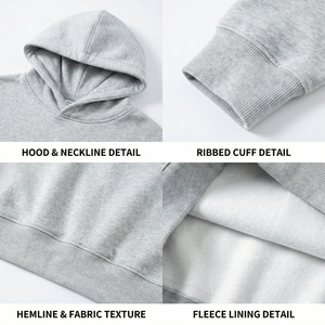 OEM Custom Logo Pullover <b>Hoodie</b> Wholesale Heavyweight Cotton Streetwear Oversized Blank <b>Hoodie</b> For <b>Men</b> Brand Design TKAN876 - Product Image 4
