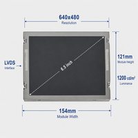 Module d'affichage LCD TFT Tianma P0650VGF1MA00 6,5 pouces 640x480 VGA LVDS 1200cd/m2, affichage industriel, large plage de température -30~80°C