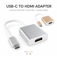 Adaptateur USB-C vers HDMI 4K en alliage d'aluminium, convertisseur Type C vers HDMI pour MacBook Pro Air iPad Samsung Laptop vers moniteur TV