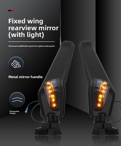 Accesorios de modificación para motocicletas compatibles con Kawasaki, Yamaha, Honda, Ducati, alerón universal para espejo retrovisor de ala fija - Product Image 5