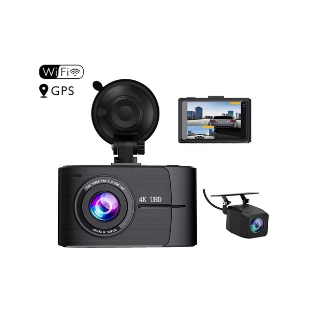 Private Model 3 Inch WiFi GPS Navotek 96670 Front and Rear HD Night Vision Dual Lens Dashcam Para Coche 4K Car Dash Camera