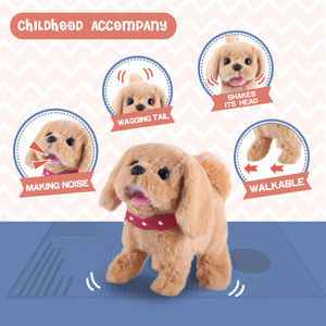 סוללה מופעל חשמלי נביחות הליכה כלב צעצועים ממולא בפלאש בעלי חיים לילדים - Product Image 3