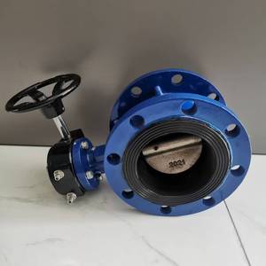 Van bướm tuabin mặt bích đôi D341X-10/16Q bằng gang cầu, điều khiển bằng tay, dùng cho nước, DN50-DN300, có thể tùy chỉnh - Product Image 5