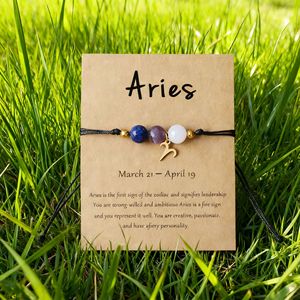 Pulsera Ajustable de Lapislázuli de 8mm Hecha a Mano, con Cuentas de Amatista Natural <span class=keywords><strong>y</strong></span> Piedra Lunar, Pulsera de los 12 Signos del Zodíaco que Sanan el Alma - Product Image 1