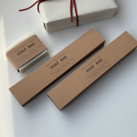 Bande de papier kraft biodégradable pour savon artisanal, manchon en papier avec logo personnalisé imprimé et autocollant 3M, emballage de production biologique