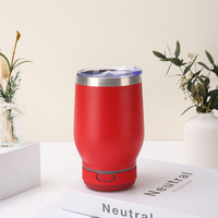 Gelas anggur baja tahan karat 12oz, tumbler anggur bentuk telur Cup Bluetooth 304