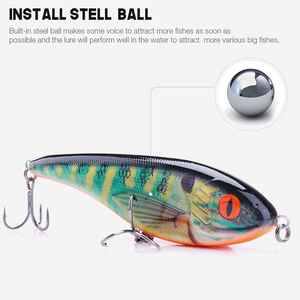 Leurre coulant vibrant de type poisson nageur, appât artificiel idéal pour la pêche au brochet, Wobbler, crankbait, 76/130g - Product Image 5