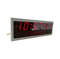 NTP-basierte LED-Wanduhr mit Edelstahlgehäuse, Netzwerkzeitserver-Synchronisation, Automatische Sommerzeitumstellung