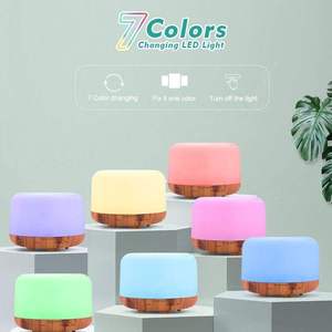 Tốt Nhất Bán Từ Xa Điều Khiển Khuếch Tán Hương Thơm 7 Màu Sắc Thay Đổi <span class=keywords><strong>LED</strong></span> 500Ml Uitrasonic Độ Ẩm Không Khí Tinh Dầu Khuếch Tán - Product Image 2