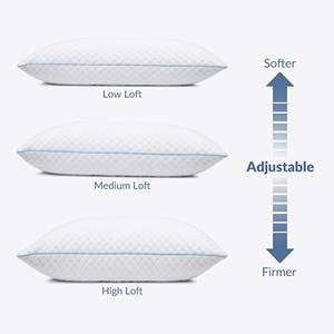 <span class=keywords><strong>Almohada</strong></span> de cama doble mediana, <span class=keywords><strong>almohada</strong></span> firme ajustable de espuma viscoelástica triturada para durmientes de lado a vientre - Product Image 3