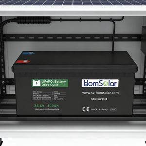 Batterie LiFePO4 à semi-conducteurs HomSolar 100Ah 24V avec 6000 cycles pour systèmes de stockage d'énergie solaire pour camping-cars/bateaux - Product Image 2