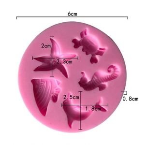Chocolate con Forma de Animales Marinos. Molde de Silicona 3D para Fondant con Diseño de Cola de Sirena, Molde de Encaje de Azúcar OEM/ODM - Product Image 2