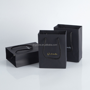 Wholesale Black Eco-Friendly <b>Paper</b> Bags Customized Reusable Packaging Gift Luxury Jewelry Clothing Shopping Bag with Handle - Product Image 4