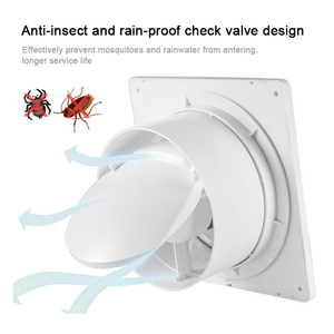 Ventilateur <span class=keywords><strong>d</strong></span>'extraction mural électrique de 6 pouces à roulement à billes, <span class=keywords><strong>silencieux</strong></span>, en plastique, pour salle de bain, restaurant, toilettes, OEM ODM - Product Image 4