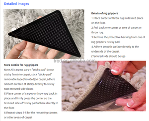 Không trượt thảm Pads grippers nhỏ giọt kính quá trình bền gug Gripper dễ dàng enstall Thảm góc Grips - Product Image 3