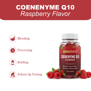 Permen Kunyah CoQ10 Rasa Raspberry-60 Buah untuk Dukungan Jantung & Sel |   Dewasa |   Grosir Langsung Pabrik OEM ODM - Product Image 4
