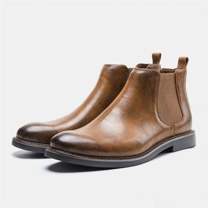 Nouveauté 2026 Bottes Chelsea en cuir de haute qualité pour hommes Bottes en caoutchouc tendance - Product Image 6
