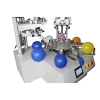 Imprimante à écran rotative automatique bicolore haute précision 300x250mm à 2 stations pour ballons avec dispositif de soufflage d'air multi-tension