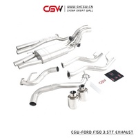 Tuyau d'échappement silencieux à valve de performance de qualité supérieure CGW avec télécommande pour Ford F150 3.5TT
