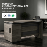 Vente directe d'usine Conception simple Écriture en bois massif Bureau exécutif Table de bureau commerciale pour le gestionnaire