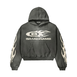 Custom Men's Jogger Chándal Hombres Pantalones de chándal holgados Sudadera con capucha Pantalones de chándal acampanados y Sudadera con capucha Chándales Conjuntos Hombres - Product Image 6