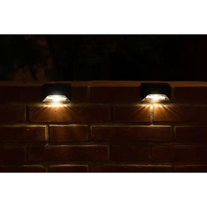 Black <b>Solar</b> LED <b>Deck</b> <b>Light</b> Warm White Outdoor Lamp For Patio Fence Stair Garden Landscape Decoration - Product Image 4