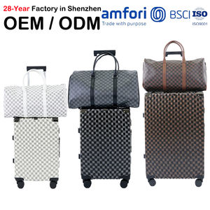 Set koper perjalanan kualitas tinggi, Set koper dan tas modis bingkai aluminium, roda Spinner kapasitas besar, Set koper 2 - Product Image 1