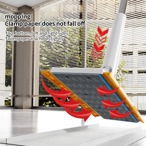 2026 New Sweeper Disposable Wipe Mops <strong>Floor</strong> Cleaning <strong>Duster</strong> Mop Dry and Wet Flat Mop Cleaner with Cloth Fixing Clip - Product Image 3