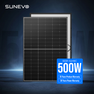 Paneles Solares Bifaciales Sunevo de 480w 500w Tipo N BC, Doble Vidrio para Entornos Hostiles y Grandes Plantaciones, 108 Celdas 470- - Product Image 1
