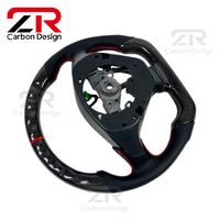 Volant sport personnalisé en cuir véritable et fibre de carbone pour Subaru SG WRX STI Forester