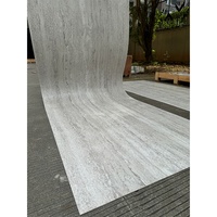 Pierre de travertin flexible MCM à texture 3D de design moderne pour murs intérieurs et extérieurs, grande dalle avec garantie de 5 ans