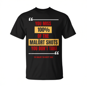 Camiseta Malort Shot Quote negra con cuello redondo para hombre, camiseta promocional - Product Image 2