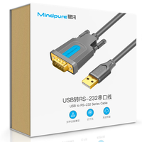Cable USB a RS-232 Mindpure, Adaptador Serial DB9, USB 2.0 Macho a Macho, Chip FTDI, Blindaje Trenzado para Escáner, Computadora, Impresora POS