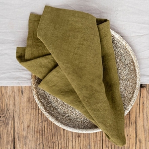 Servilletas de tela de lino y algodón para cocina, servilletas de tela verde oliva personalizadas para cóctel, cena, Navidad, fiesta, boda, restaurante - Product Image 5